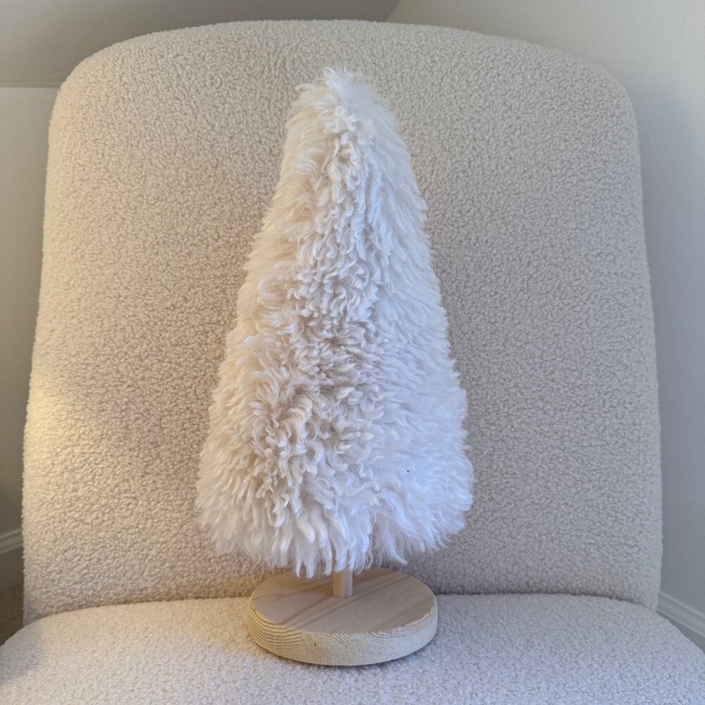 NWT! 16" Threshold Faux Fur Ornament Tree - Large